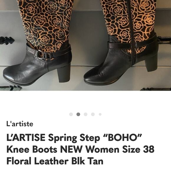 L'ATISTE Shoes - L'ATISTE Black Leather Heeled Boots
